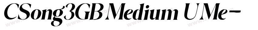 CSong3GB Medium U Me字体转换